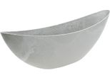 Ciotola Decorativa In Marmo Grigio Chiaro 55,5X14 Cm Altezza 17,5 Cm Decorazione In Plastica