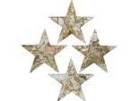 Stelle Decorative In Corteccia Di Betulla Oro Decorazione Natalizia 30 Pezzi 6,5 Cm