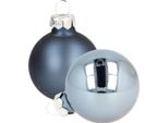 Set Di Decorazioni Per Albero Di Natale 60Pz. Baubles Natalizi Blu In Vetro Opaco E Lucido Ø4Cm, Addobbi/Decorazioni Per Albero