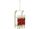 Decorazione Natalizia Con Slitta In Legno L30×L14,5×H9,5 Cm