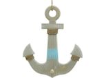 Gancio Da Parete Ad Ancora Decorazione Vintage In Legno Blu E Bianco Decorazione Nautica Gancio 39Cm