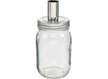 Set Di 4 Vasetti Decorativi In Vetro Con Portacandele Ø8Cm H17,5Cm - Decorazione Da Tavolo Trasparente Per Candele A Bastoncino E Tea Light, Versatile