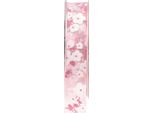 Nastro Di Organza Rosa Con Motivo Floreale, Nastro Regalo 20Mm X 20M Per Decorazioni