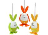 Uova Da Appendere Mix 10 Cm 12 Pezzi - Decorazioni Pasquali Coniglietti, 12 Pezzi