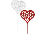 Romantici Fiori Decorativi A Forma Di Cuore Rosso E Bianco In Legno, Set Da 12 Pezzi, Decorazioni Per San Valentino E Festa Della Mamma, 7 Cm, 12 Pezzi