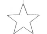 Decorazione Natalizia Ciondolo Stella Argento Glitter 17,5 Cm 9 Pz - Decorazione Albero Di Natale, Decorazione Avvento, Decorazione Finestra