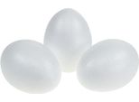 Uova Di Polistirolo 12Cm Bianco Decorazione Artigianale Pasqua (5 Pezzi)