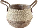 Cesto Portaoggetti In Seagrass Con Maniglie Per Decorazioni E Piante