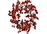 Ghirlanda Di Bacche Rosse Piante Artificiali Decorazione Natalizia Ø20Cm Ghirlanda Da Porta
