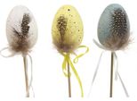Uova Di Pasqua In Plastica Decorazione Floreale Tappi 6Cm Set Di 12 Decorazioni Primaverili