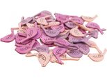Decorazione A Spruzzo Uccelli In Legno Rosa 4Cm, Decorazione Da Tavolo Primavera Materiale Artigianale, 72 Pezzi