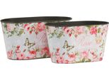 Set Di Vasi Per Piante Rose Fioriera Decorativa Vassoio Di Plastica 21,5/18,5 Cm
