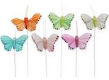 Decorazione Di Farfalle Di Piume Su Filo Colorato 5,5 Cm 24 Pezzi Per Idee Di Decorazione E Artigianato Primaverile, 24 Pezzi