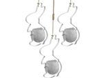 Decorazione Pasquale Da Appendere - Decorazione Coniglietto Con Uovo, Fioriera, Uovo Di Pasqua, Bianco, Set Di 3