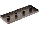 Portacandele Vassoio Nero In Metallo 35Cm Avvento Decorazione Natale