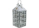 Lanterna Vintage In Metallo 41,5 Cm Shabby Chic Luce Casa Design Portacandele Luce Decorativa