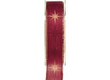 Nastro Regalo Stella Nastro Decorativo Oro Rosso 25Mm X 20M Per Natale