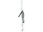 Pesce Di Legno Appeso Blu 36 Cm Set Di 4 Conchiglie Marittime Decorative Decorazione Per Finestre
