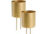 Portacandele Dorati Set Di 4 Candele A Bassa Altezza E Candeline Tealight In Metallo
