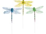 Decorazione Estiva Libellule Su Filo Insetti Decorativi Giallo Verde Blu 6 Pezzi