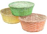Cestini Per Piante Colorati Rotondi Ø25Cm In Arancione, Giallo, Verde - Set Di 6 Cestini Decorativi E Versatili