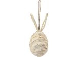 Uova Di Pasqua Decorative Da Appendere Con Orecchie Da Coniglietto, Set Di 4 Uova Di Plastica Con Decorazione Pasquale, 13,5 Cm