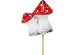 Funghi Decorativi In Ceramica, Set Di 6 Tappi Di Rospo Da 6 Cm Per La Decorazione Autunnale
