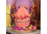 Uovo Di Pasqua Decorazione Uovo Grande Albicocca Arancione Plastica Floccata 20Cm Decorazione Di Pasqua