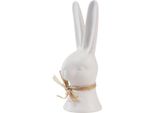 Testa Di Coniglio Decorazione Di Pasqua In Ceramica Figura Bianca 17Cm Decorazione Coniglio Di Pasqua