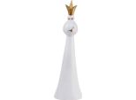 Figura Decorativa Del Re Delle Rane Oro Bianco 30,5 Cm Corona Di Rane Da Favola In Poliresina