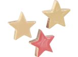 Decorazione A Spargimento Stelle In Legno 5Cm Legno Di Mango Giallo Albicocca 12 Pz. Decorazione Stile Country Natale