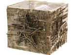 Vaso Per Piante Di Betulla Stella 15,5 Cm In Legno Decorazione Natalizia Vaso Per Fiori