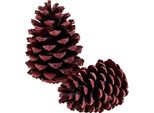 Coni Maritima Smerigliati Rossi 10-15Cm - Decorazione, Artigianato, Natale, 12 Pezzi, PK12 Pezzi