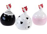 Decorazioni Pasquali A Forma Di Gallina Set Di 3 Galli Da 11,5 Cm Decorazioni Pasquali In Ceramica Per La Tavola, 3 Pezzi