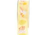 Nastro Decorativo Giallo Pasqua Con Uova Di Pasqua, Nastro Regalo 40 Mm X 20 M, Decorazione Primaverile, Artigianato Pasquale, Decorazione Da Tavola