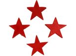 Decorazione Natalizia A Spruzzo Stelle Di Legno Rosse Ø5,5 Cm 12 Pezzi