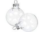 Baubles Natalizi Minimalisti In Vetro Trasparente Ø4Cm - 24 Pezzi Decorazioni Per Albero Di Natale Fai Da Te