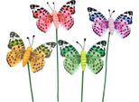 Farfalla Decorativa Fiore Spina Legno Decorazione Primavera 16 Pezzi Colorati Giardino Spine
