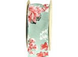 Nastro Regalo Fiori Nastro Tessuto Turchese Rosso 40Mm 15M Nastro Decorativo Decorazione Primavera Decorazione Estate