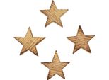 Decorazione A Spargimento Stelle Di Natale In Legno Fiammate Rustiche 5,5 Cm Decorazione Da Tavola 12 Pezzi