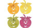 Decorazione A Spargimento Mela Ridente Decorazione Da Tavola Autunnale Mela Di Legno Arancione Giallo Verde Rosa 72 Pz