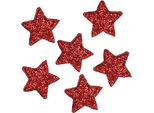 Stella Spruzzata Decorazione Glitter Rosso 1,5 Cm 144 Pezzi Decorazione Natalizia Decorazione Dell'avvento