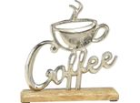 Tazza Da Caffè Decorativa In Metallo Argento Legno Decorazione Tavolo Cucina 18Cm