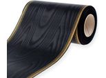 Nastro Per Ghirlande Eleganti Moiré 175 Mm Nero Con Bordo Perlato E Rilegatura In Taffetà, Nastro Decorativo Per Pompe Funebri, Nastro Per Archi 25 M