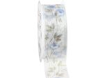 Nastro Di Organza Blu Fiori Nastro Decorativo 40Mm 15M Versatile