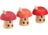 Funghi Decorativi In Legno Casa Autunno Decorazione Rosso Arancio 6×5Cm 6Pcs