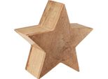 Decorazione Stella In Legno Di Mango Da Posizionare, Decorazione Natalizia Da Tavolo, Decorazione In Legno Naturale Ø24Cm Per La Casa