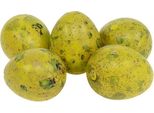 Uova Di Quaglia Decorazione 50 Pezzi Giallo Verde Pois 3Cm - Pasqua Decorazione Artigianale Primavera
