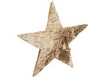 Stelle In Corteccia Di Betulla Naturale 15Cm - Set Di 6 Decorazioni Natalizie Da Appendere