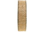 Nastro Decorativo In Juta Giallo Naturale 25 Mm - Decorazione Rustica Lunga 10 M Per Idee Creative Di Artigianato E Confezioni Regalo